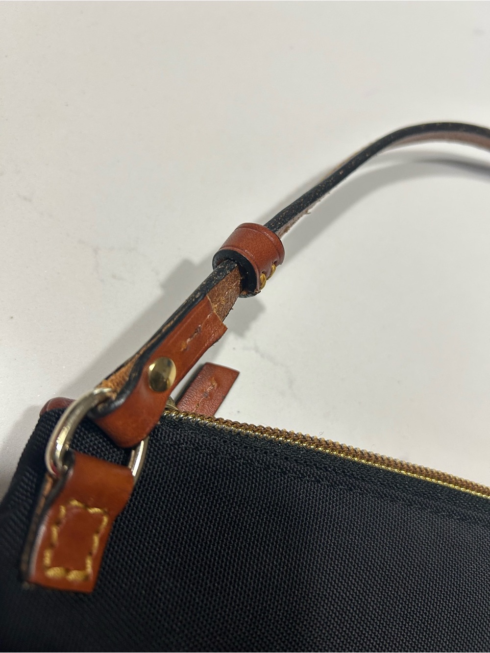 Dooney & Bourke Black Crossbody with Brown Leather Trim - Picture 12 of 16